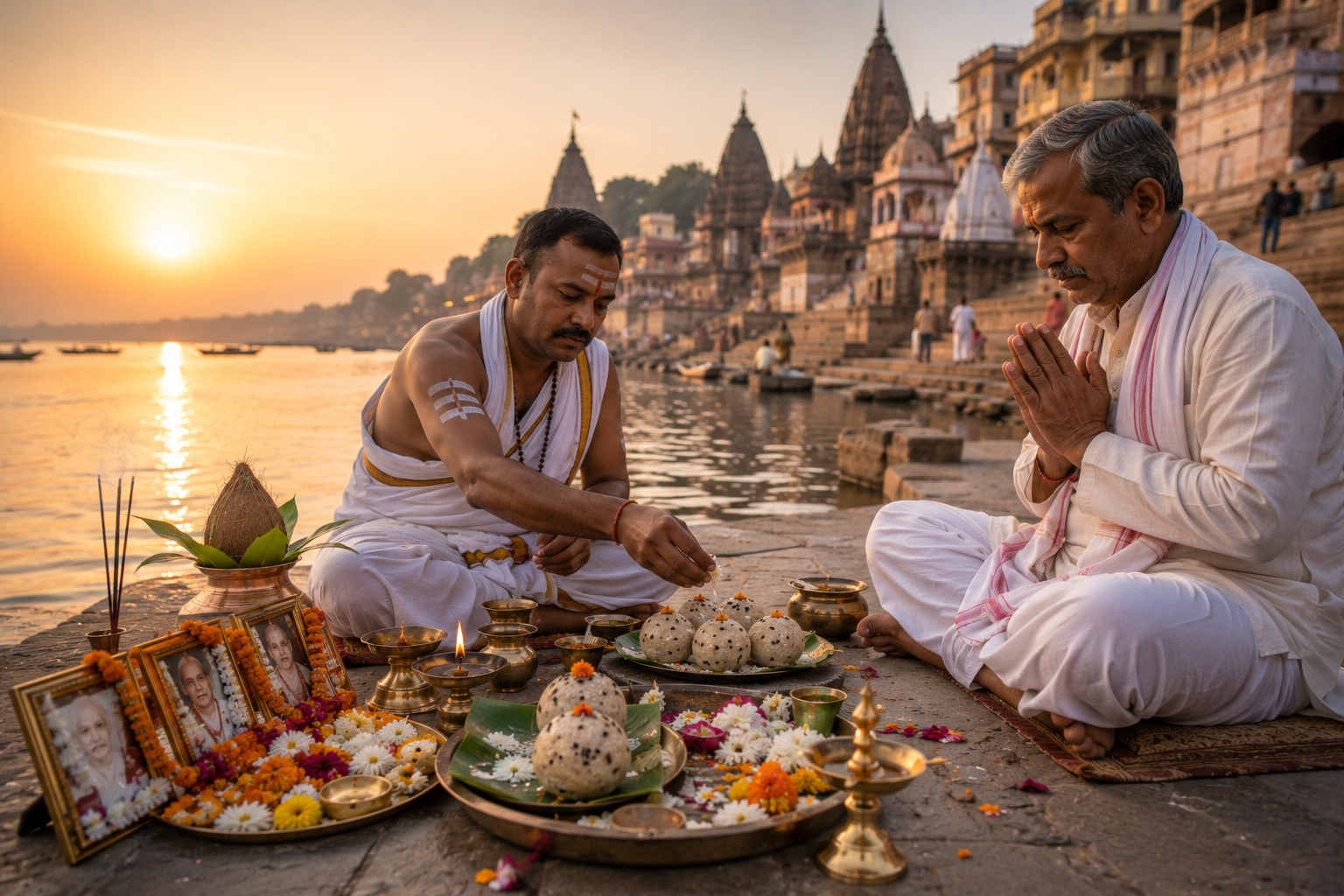 Tripindi Shradh ritual ceremony Varanasi